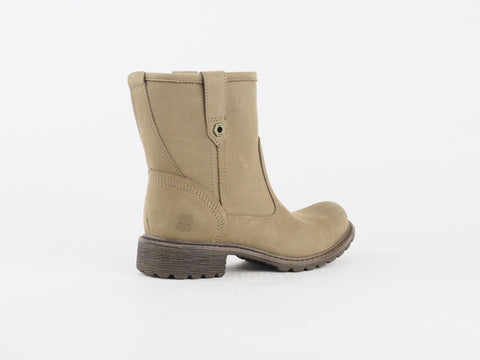 Womens Timberland Earthkeepers 8568A Taupe Leather Pull On Waterproof Boots