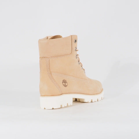 Womens Timberland Premium 6 Inch A1TYI Peach Leather Lace Casual Walking Boots