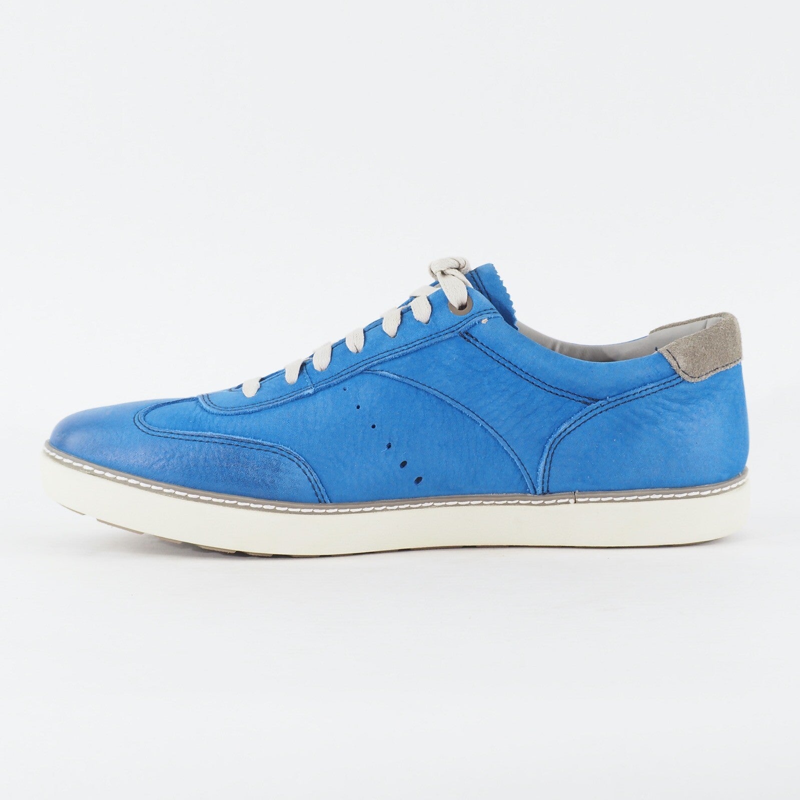 Mens Timberland EK Hudston Ox 5321A Medium Blue Leather Lace Up Low Casual Shoes