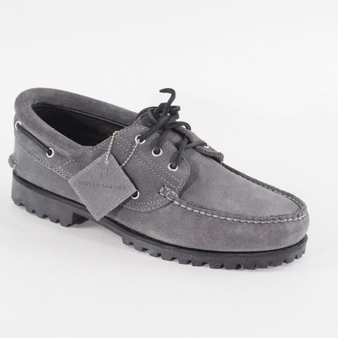 Mens Timberland Premium A68QB Medium Grey Leather Lace up Boat Shoes