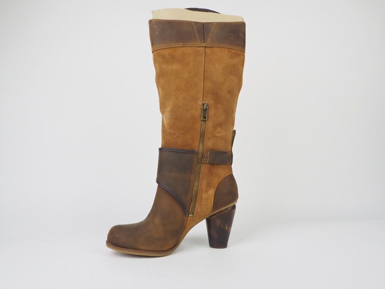 Womens Timberland Navali Tall Knee 3741R Leather Suede Ladies Half Zip Boots