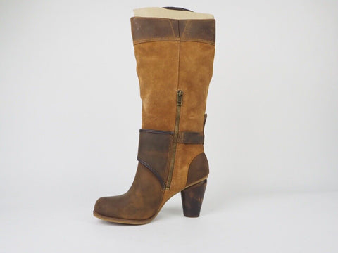 Womens Timberland Navali Tall Knee 3741R Leather Suede Ladies Half Zip Boots