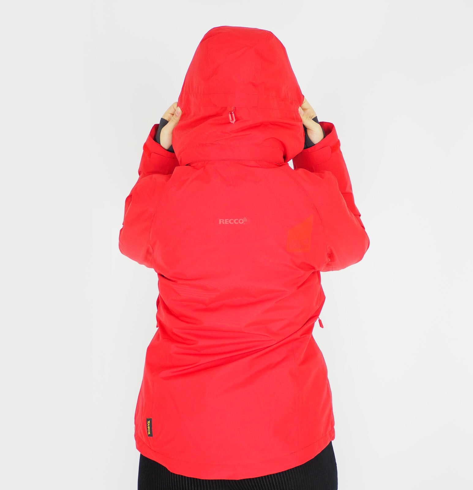 Womens Jack Wolfskin Good Alpine 1111631 Red Fire Zip Up Waterproof Jacket