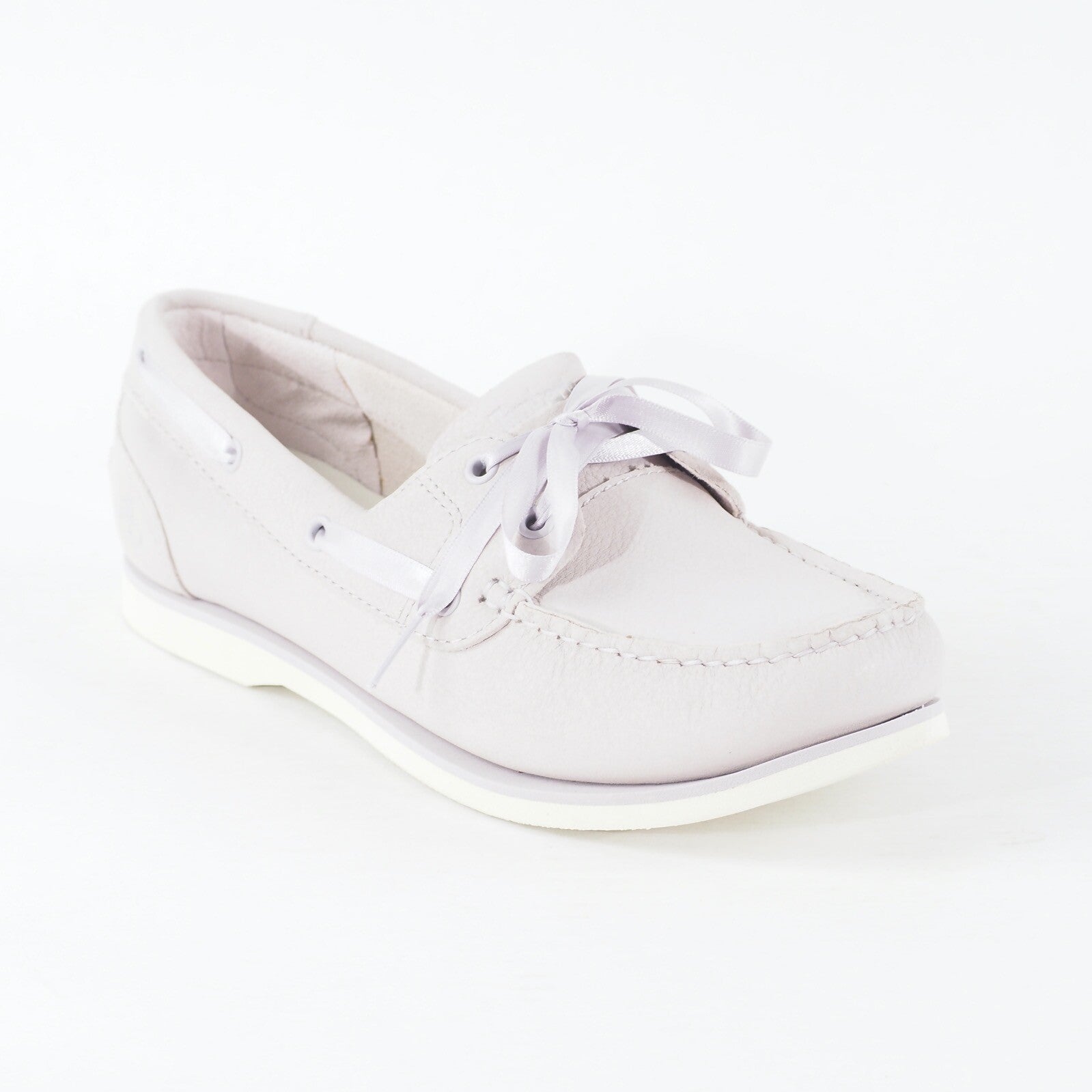Womens Timberland Classic A1W9Y Lilac Nubuck Leather Lace Up Casual Boat Shoes