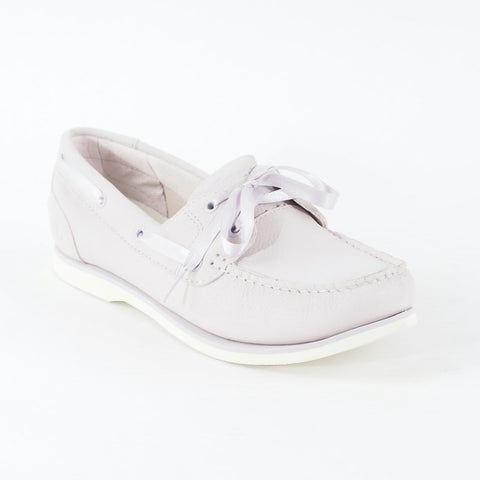 Womens Timberland Classic A1W9Y Lilac Nubuck Leather Lace Up Casual Boat Shoes