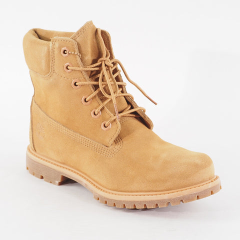 Womens Timberland Premium A1P7G Biscuit Brown Leather Waterproof Lace Up Boots