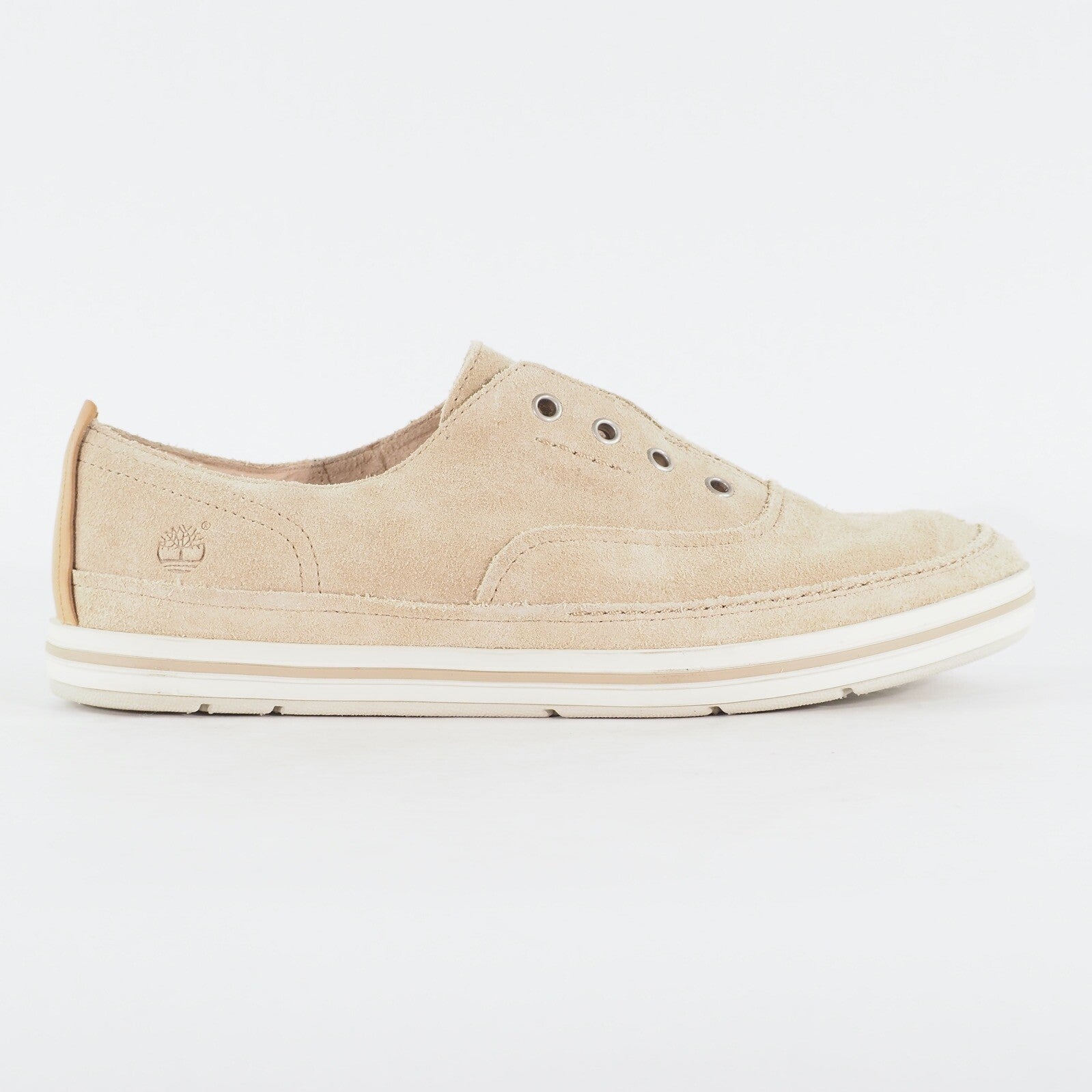 Womens Timberland Casco bay 8844R Beige Leather Laceless Slips on Casual Shoes