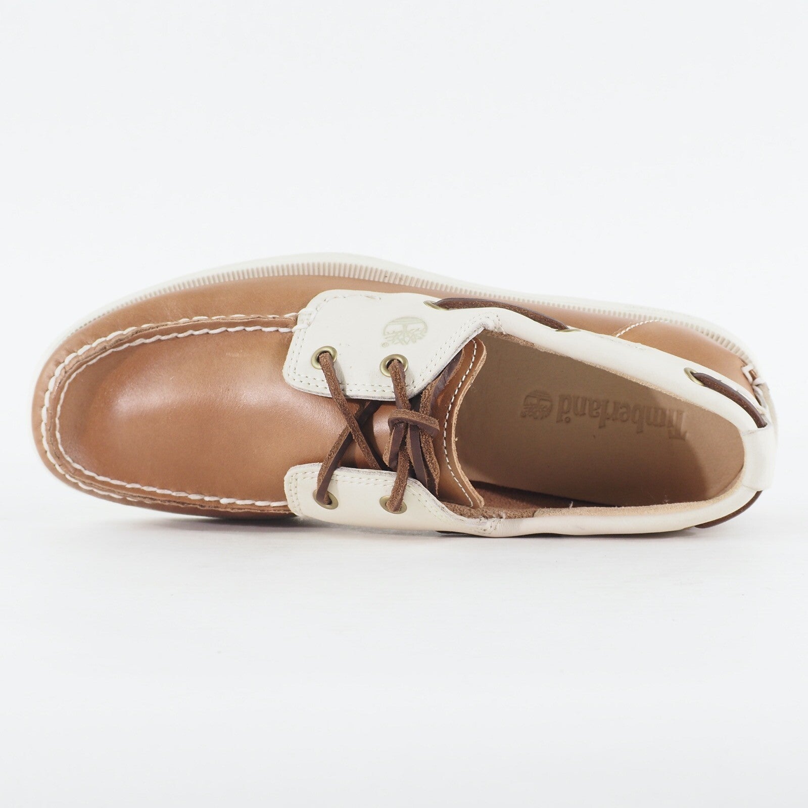Mens Timberland Heritage 2 Eye Boat A13IC Brown Leather Lace Casual Boat Shoes