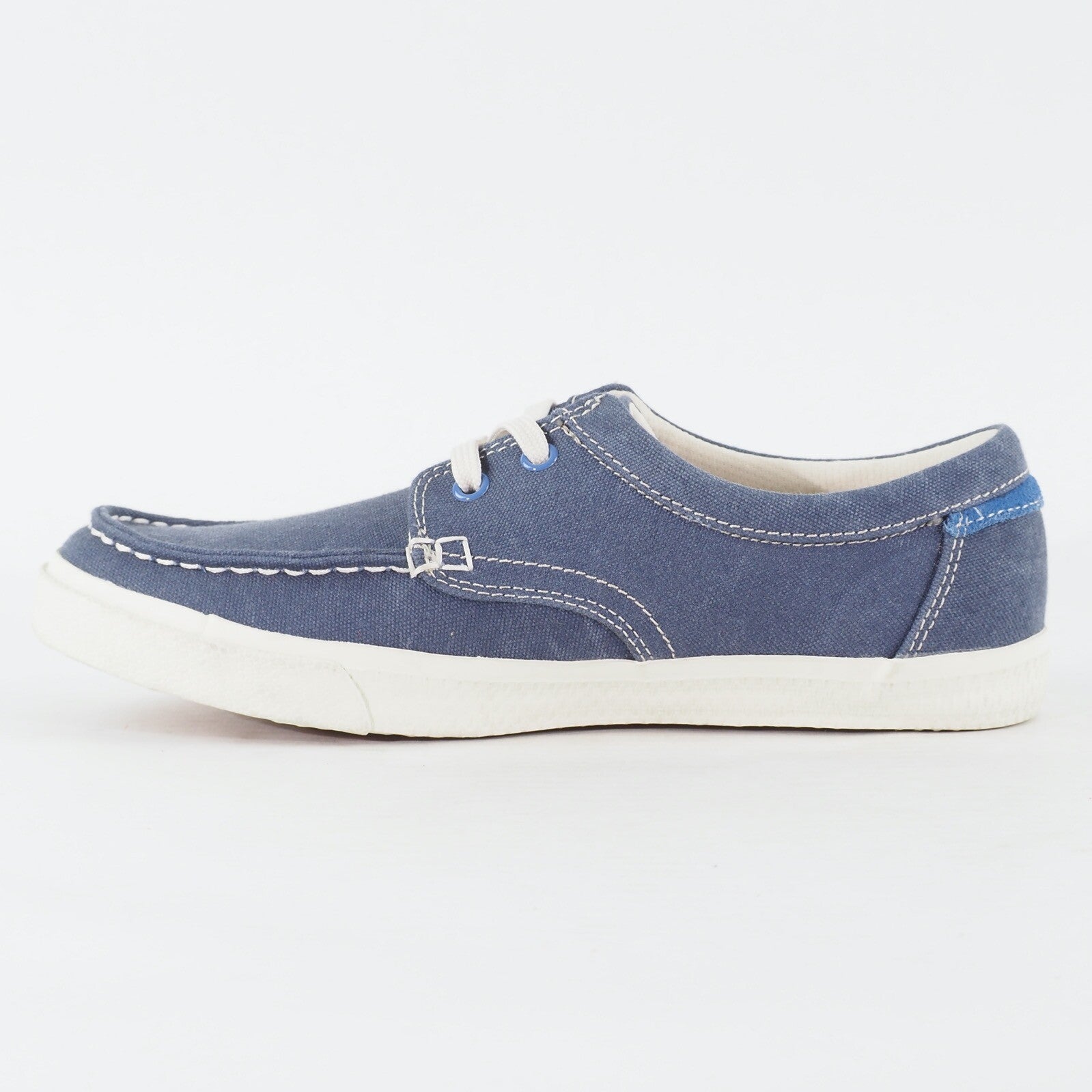 Mens Timberland Hookset Camp Ox 9317B Medium Blue Canvas Lace Up Casual Shoes