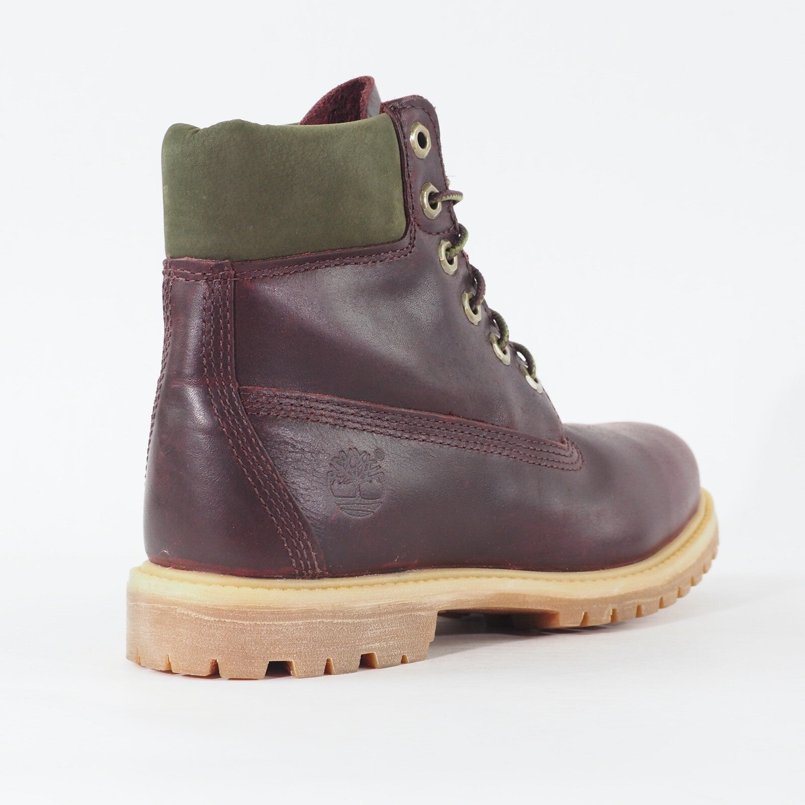 Womens Timberland Premium 6 Inch EK 8230A Dark Burgundy Lace Waterproof Boots