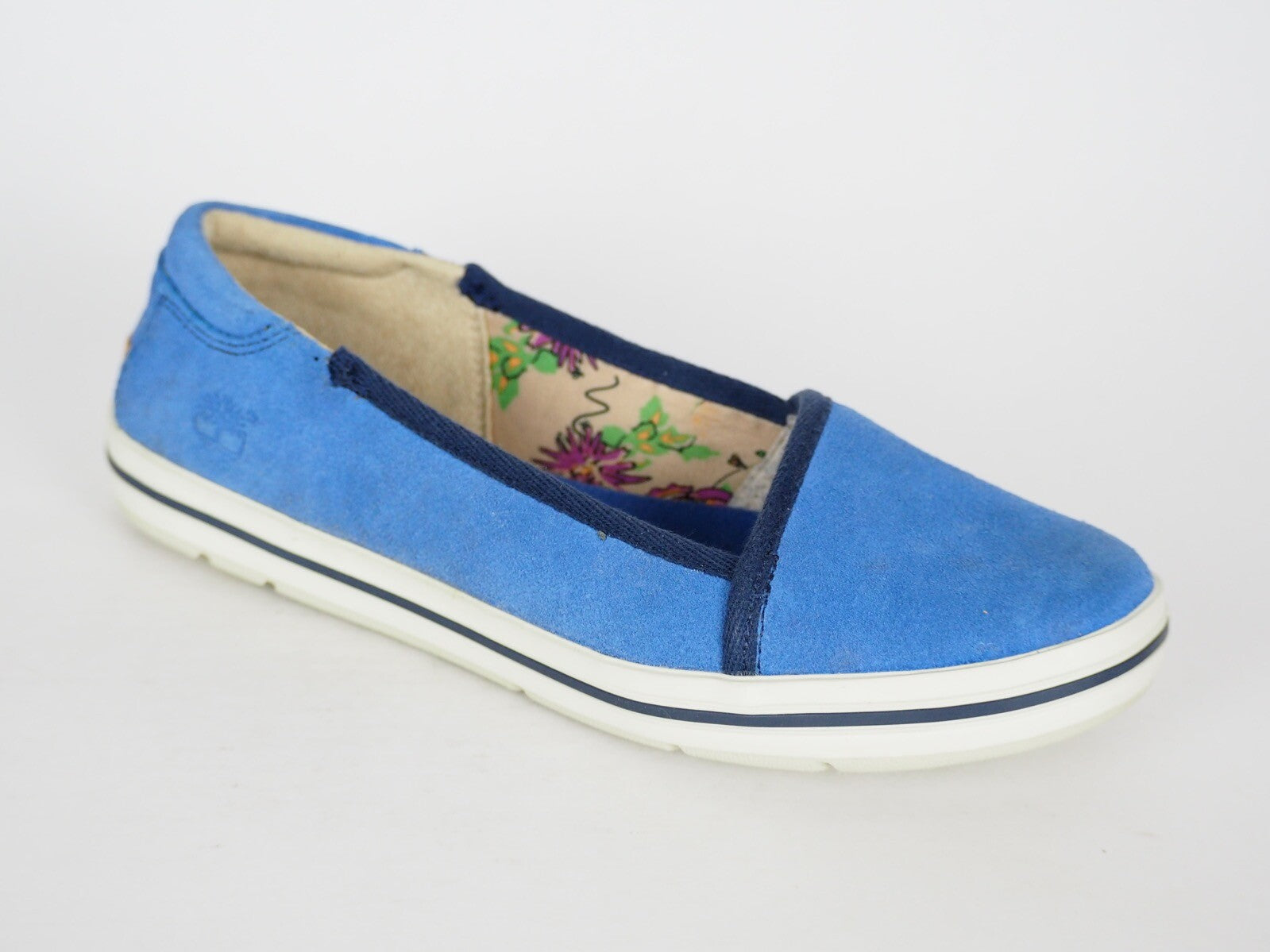 Womens Timberland EK Casco Bay 8829A Blue Leather Slip On Trainers
