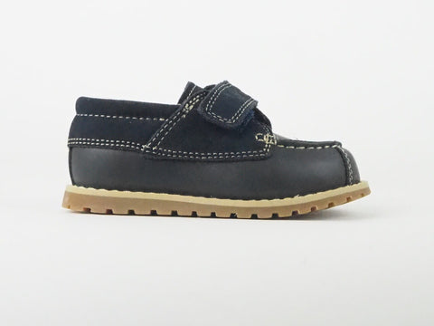 Toddlers Timberland Pokey Pine Oxford A1JUS Navy Leather Boys Strap Shoes 