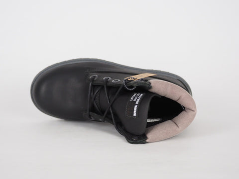 Juniors Timberland 6 In Classic 20954 Black Leather Lace Up Kids Chukka Boots