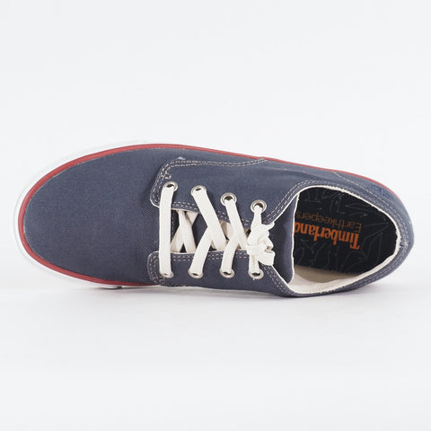 Mens Timberland EK Hook Camp 4 Eyed 5259A Navy Canvas Lace Up Low Casual Shoes