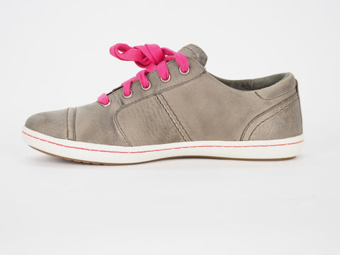 Womens Timberland EK Northport 8037A Grey Leather Lace Up Casual Everyday Shoes