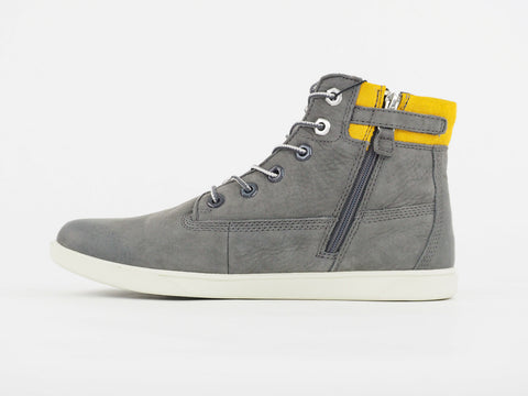 Timberland Groveton 6 Inch Lace A19MX Grey Leather Lace Zip Side Chukka Boots