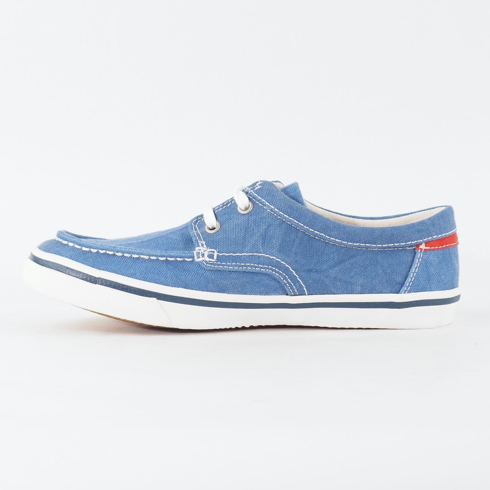 Mens Timberland EK Hookset Camp 5716R Medium Blue Canvas Lace Up Casual Shoes