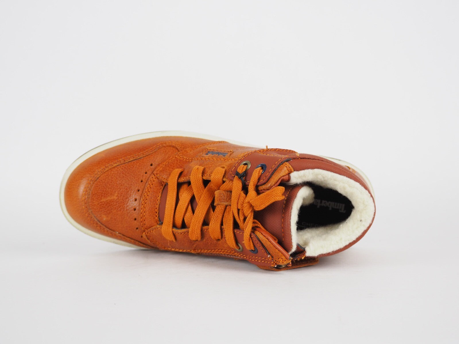 Boys Timberland Groveton A18P7 Brown Leather Warm Lace Up Kids Shoes