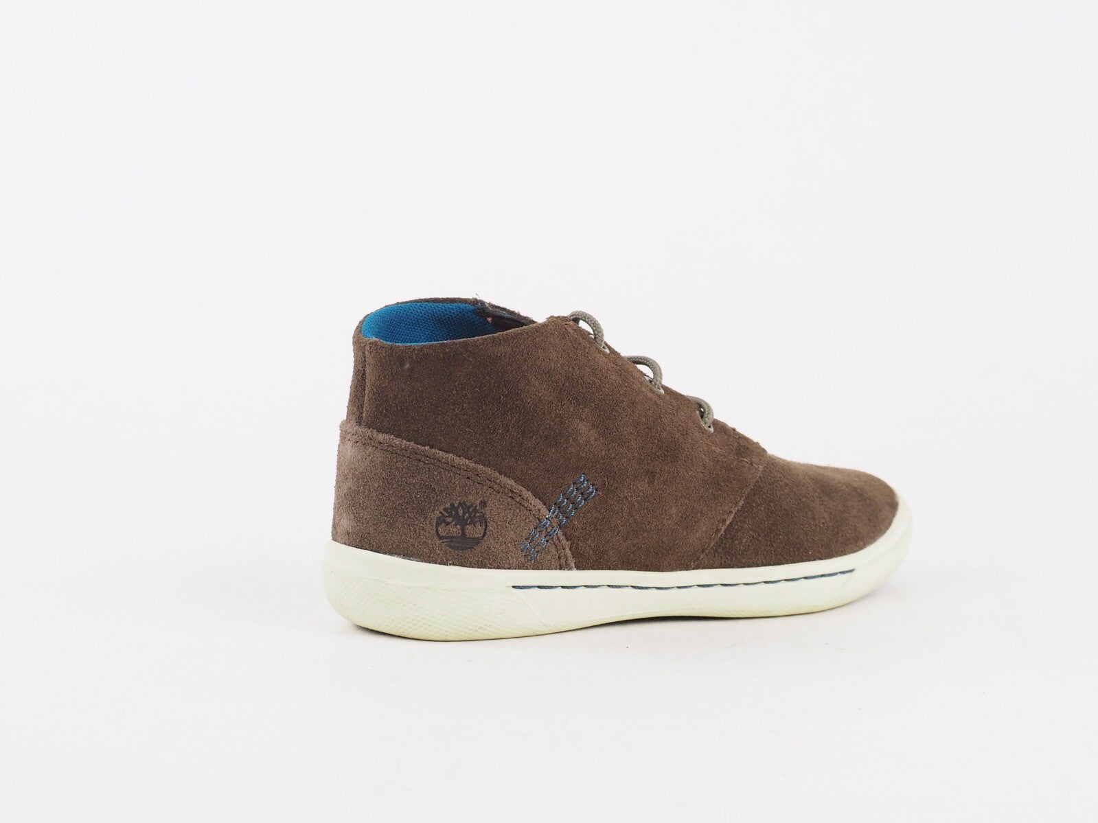 Boys Timberland A121C Dark Brown Leather Casual Shoes Lace Up Chukka Boots