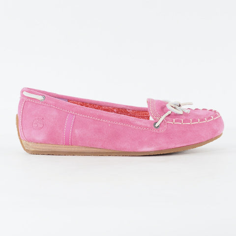 Womens Timberland Caska Moc 27605 Medium Pink Leather Slip On Casual Shoes
