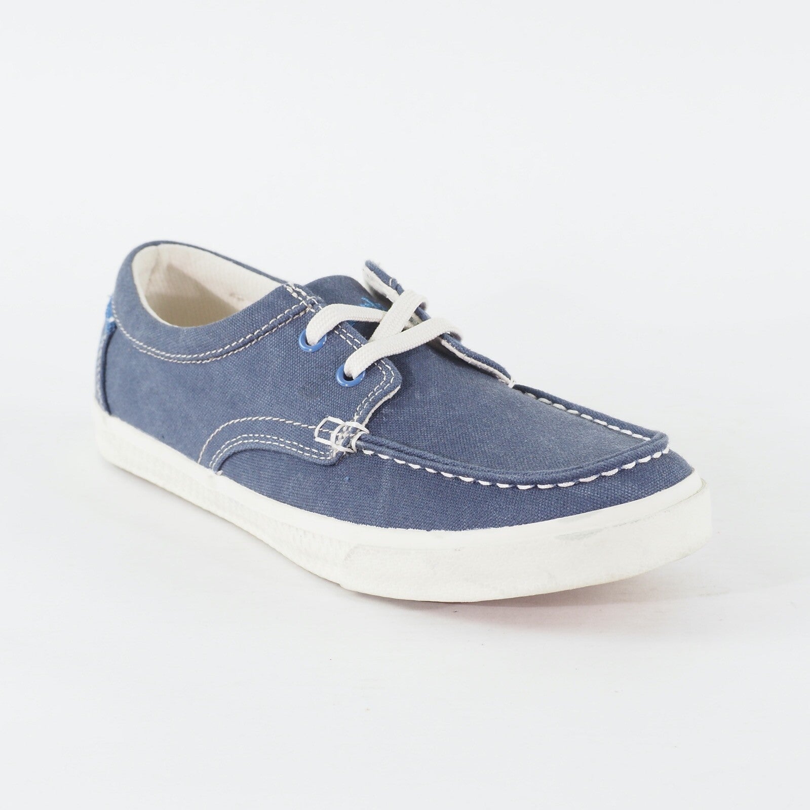 Mens Timberland Hookset Camp Ox 9317B Medium Blue Canvas Lace Up Casual Shoes