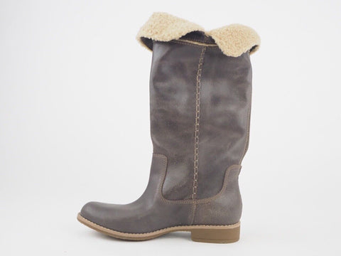 Womens Timberland Shoreham Fold Down 25670 Brown Leather Tall Boots