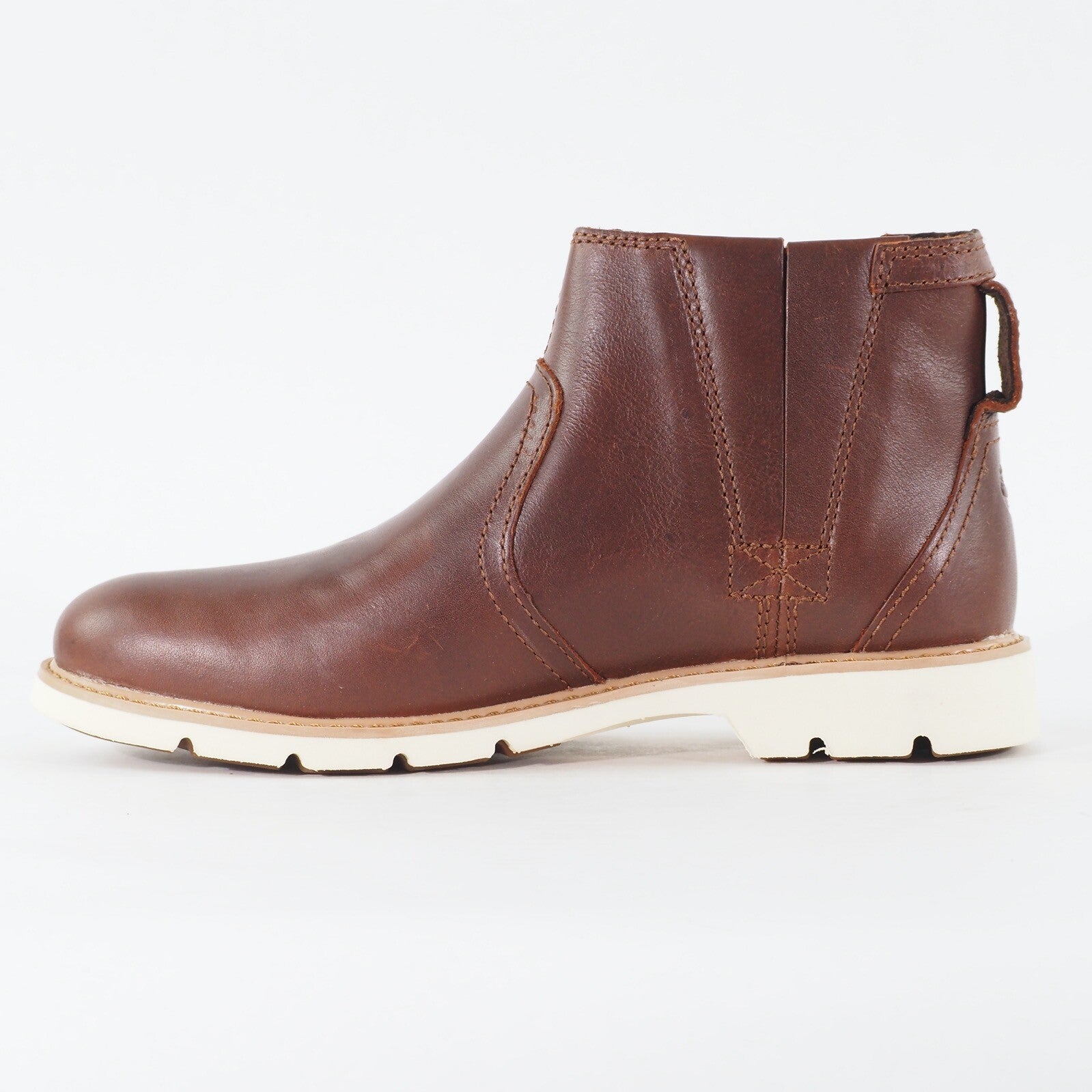 Womens Timberland Bramhall A11KN Tan Leather Slip On Casual Chelsea Boots