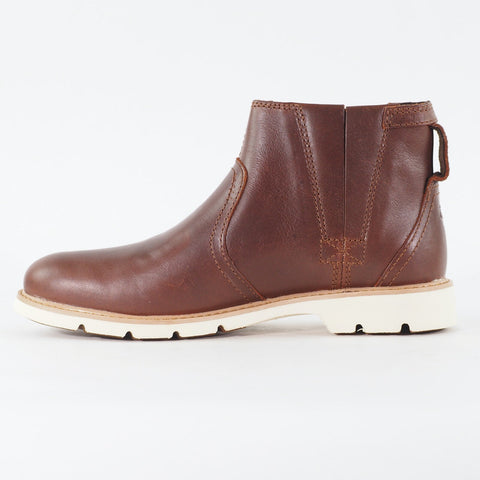 Womens Timberland Bramhall A11KN Tan Leather Slip On Casual Chelsea Boots