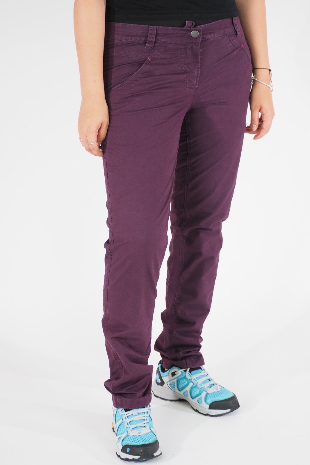 Womens Jack Wolfskin Victoria 1502951 Grapevine Cotton Outdoor Hiking Trousers