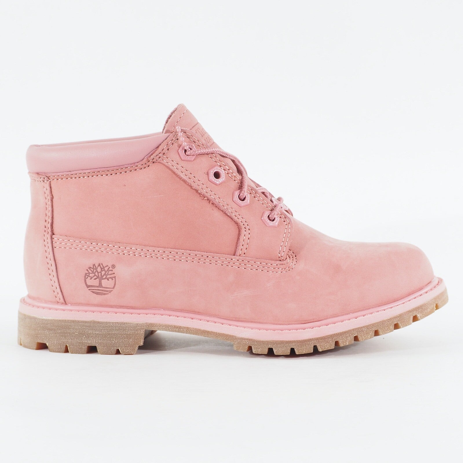 Womens Timberland Nellie Chukka A14QW Dusty Pink Leather Lace Up Walking Boots