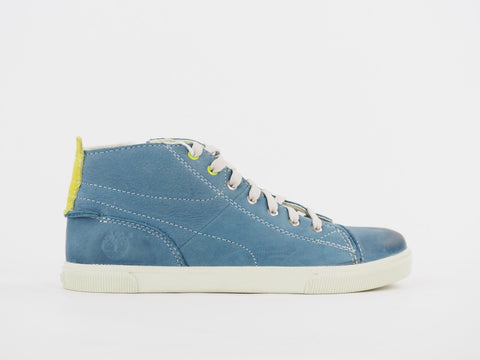 Juniors Timberland Earthkeepers 3897A Blue Leather Side Zip Boys Chukka Boots