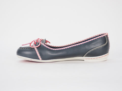 Womens Timberland Belle Island 24647 Navy Blue Leather Casual Ballerina Flats
