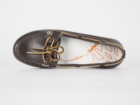 Womens Timberland Benin 62339 Dark Brown Leather Casual Moccasins Flat Shoes