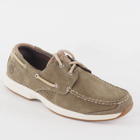 Mens Timberland Ek HullS Cove 2 Eye 9853A Leather Lace Up Walking Boat Shoes