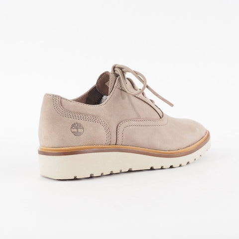 Womens Timberland Ellis Street A1RG9 Light Grey Leather Lace Up Casual Shoes