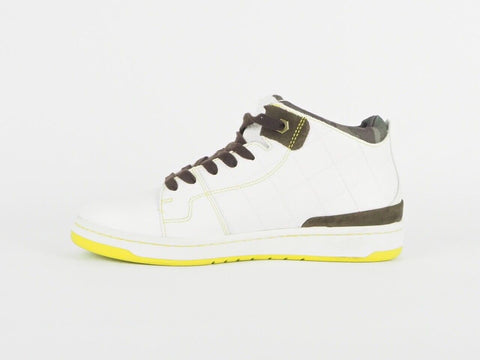 Mens Timberland Iteza Chukka 6050A White Leather Lace Up Hi Trainers