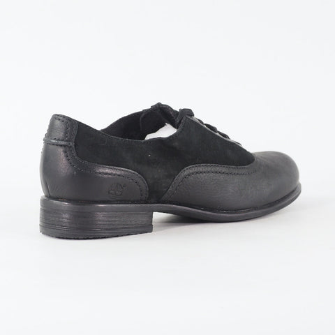 Womens Timberland Wiltshire Oxford 25699 Black Leather Lace Low Top Formal Shoes