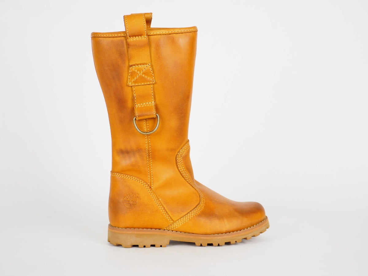 Girls Timberland Asphalt Trail 80749 Tan Leather Tall Winter Boots