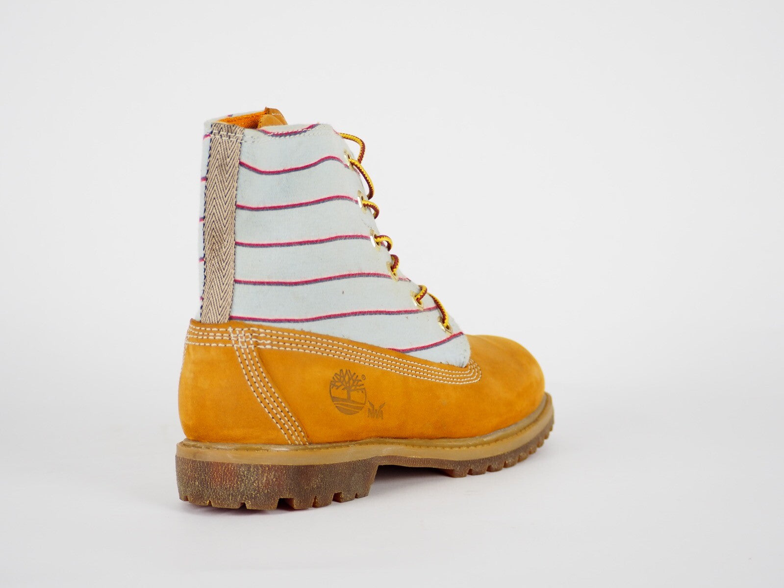 Womens Timberland Nadege 6 Inch 3711R Wheat Leather Fabric Lace Up Chukka Boots