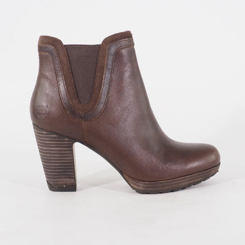 Womens Timberland EK Exetr Chelsea 8635A Brown Leather Pull On Walking Boots