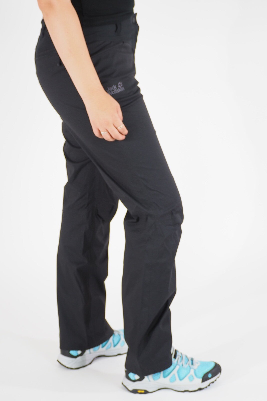 Womens Jack Wolfskin Dawson Flex 5014311 Black Warm Windproof Hiking Trousers