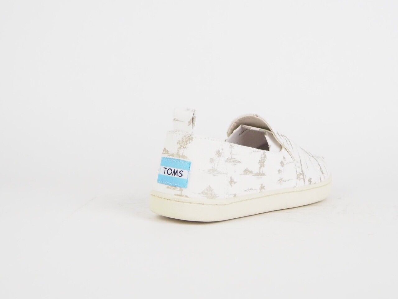 Womens Toms Deconstructed Alpargata White Gold Flats Slip On Trainers Uk 3.5