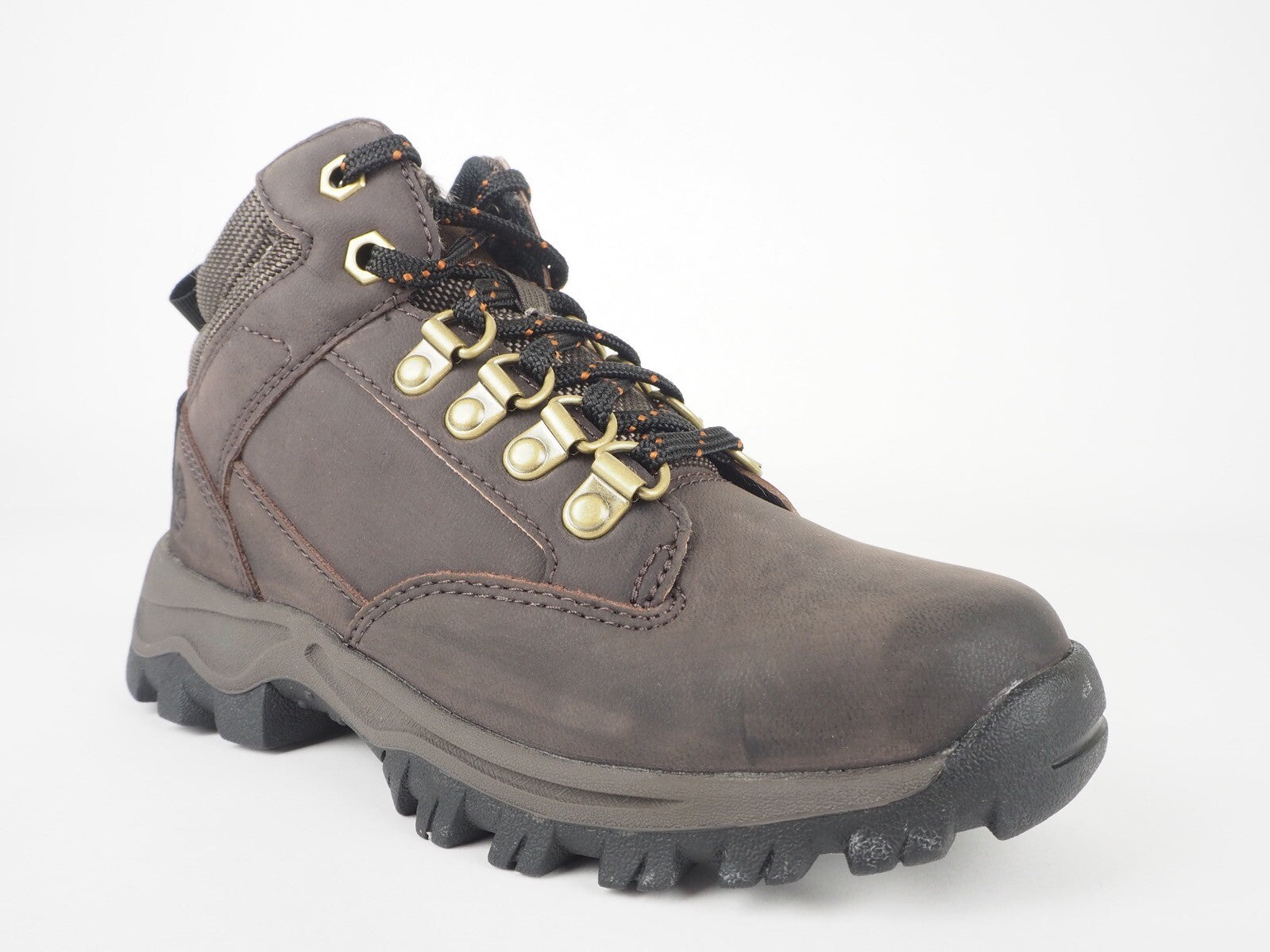 Boys Timberland Keele Ridge A1UUD Dark Brown Leather Lace Up Hiker Boots