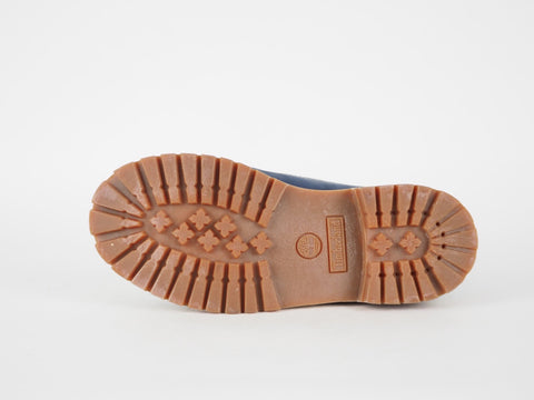 Boys Timberland 6 In Premium A119B Blue Leather Nubuck Casual Kids Chukka Boots