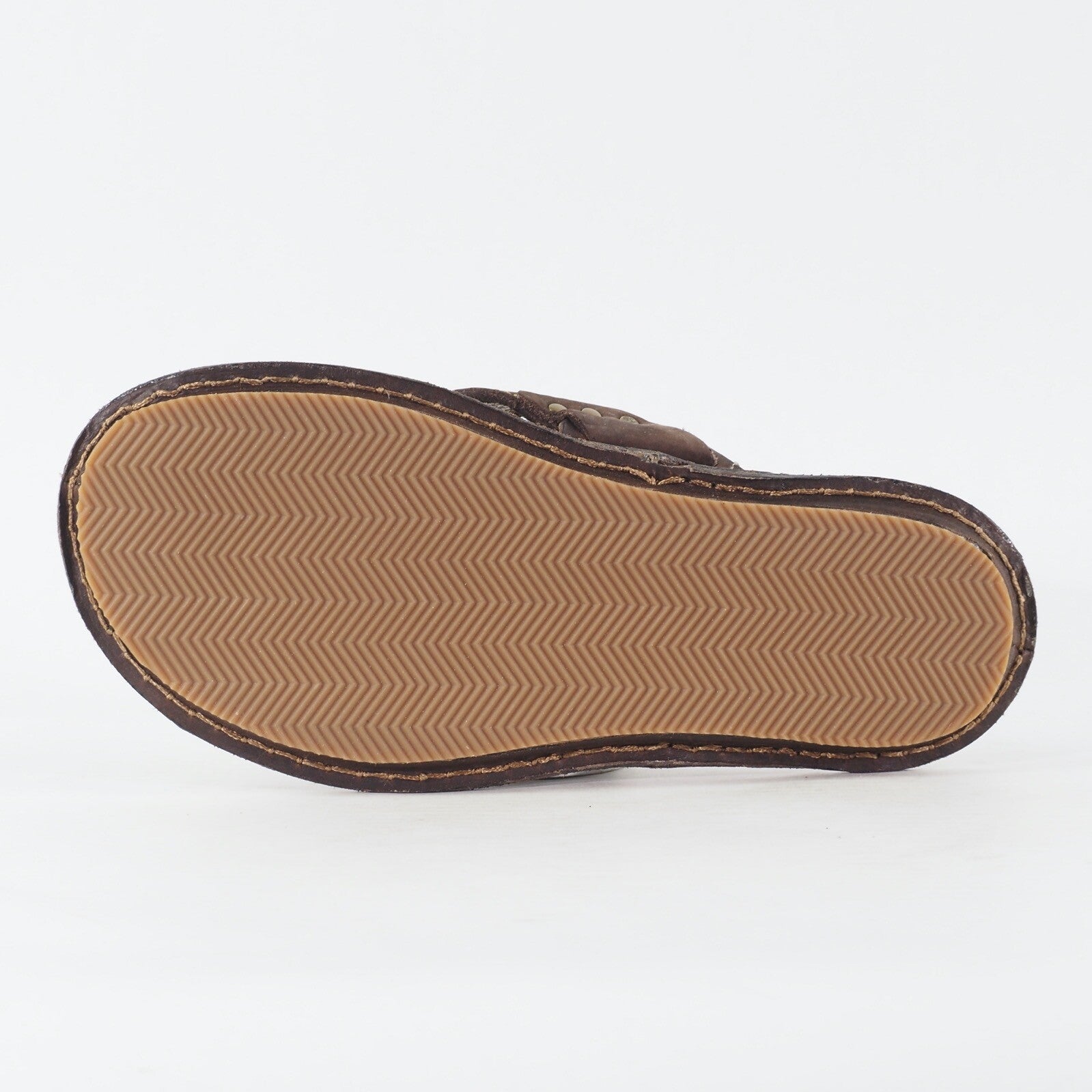 Mens Timberland EK Handcraft 5143A Dark Brown Leather Thong Casual Flip Flop