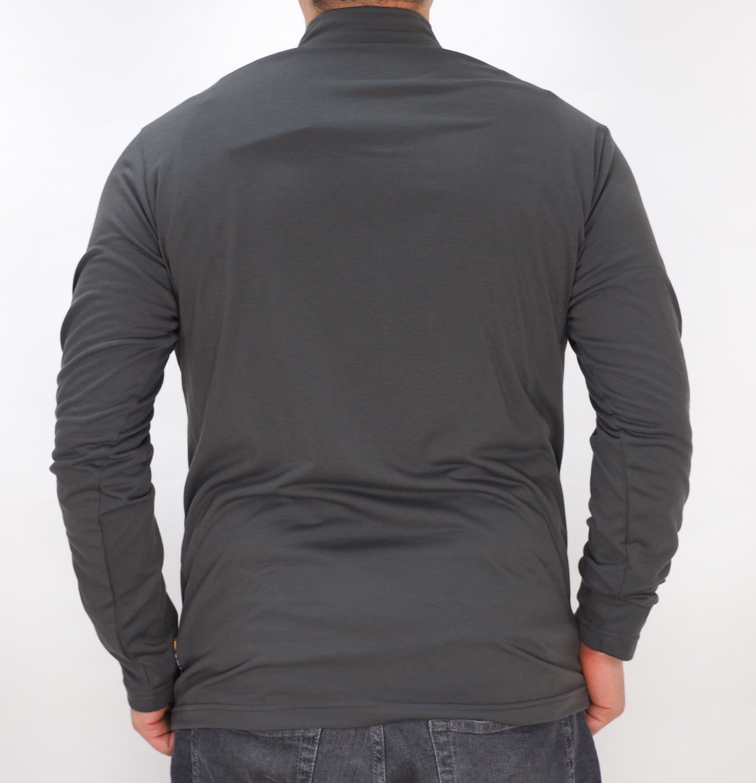 Mens Jack Wolfskin Trail 1801501 Dark Steel Half Zip Longlseeve Light Sweatshirt
