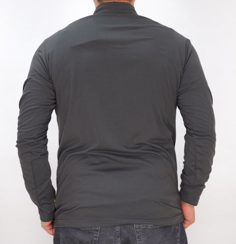 Mens Jack Wolfskin Trail 1801501 Dark Steel Half Zip Longlseeve Light Sweatshirt
