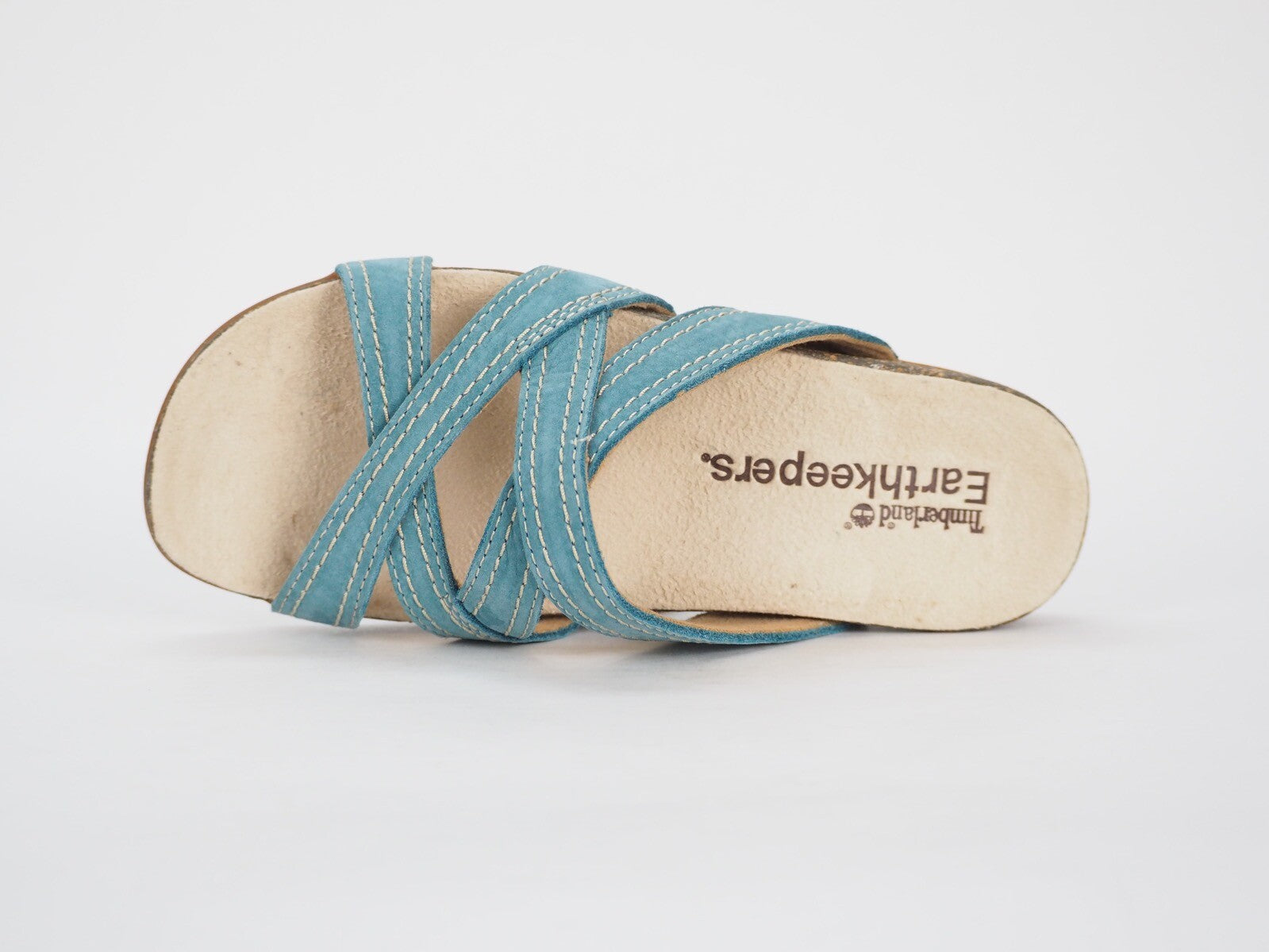 Womens Timberland EK Brestsndl 3859R Blue Leather Casual Summer Strappy Sliders