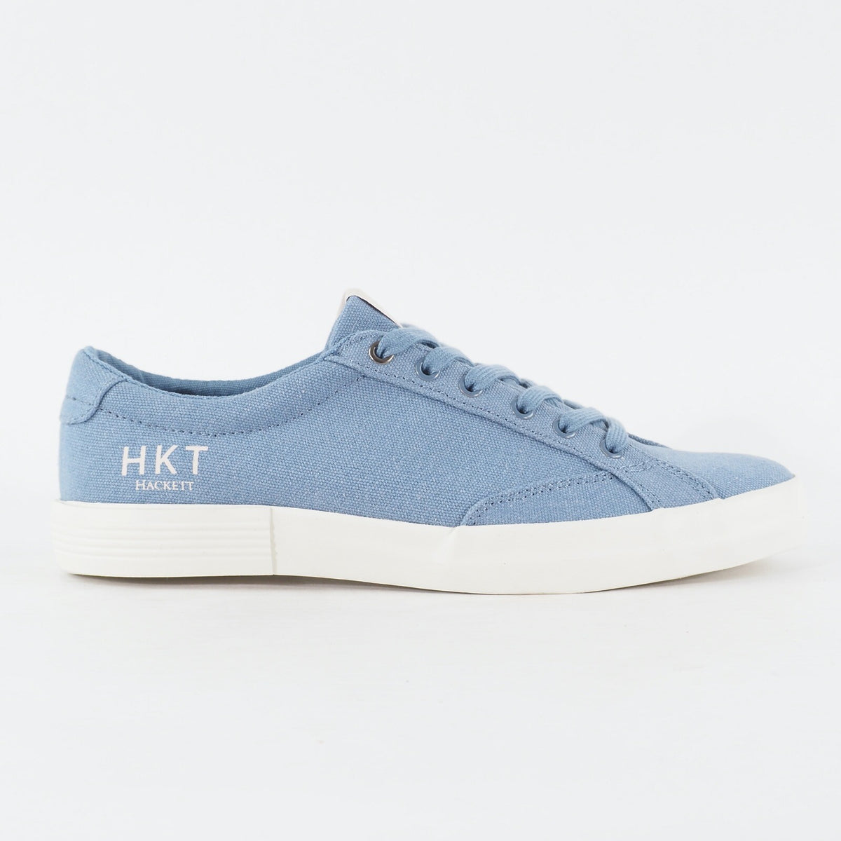 Mens Hackett London HMS20824 551 Medium Blue Canvas Lace Up Low Top Casual Shoes