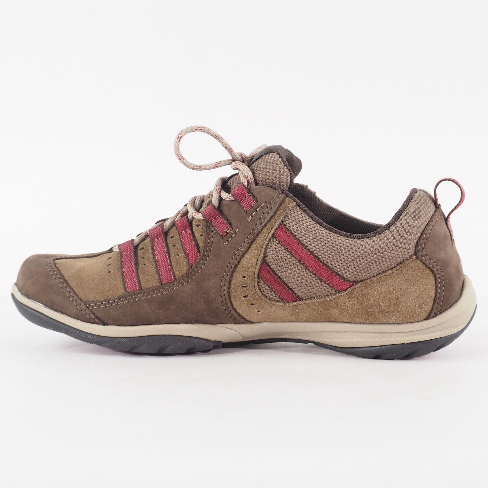 Womens Timberland Lincoln Peak 9007A Medium Brown Leather Lace Up Walking Shoes